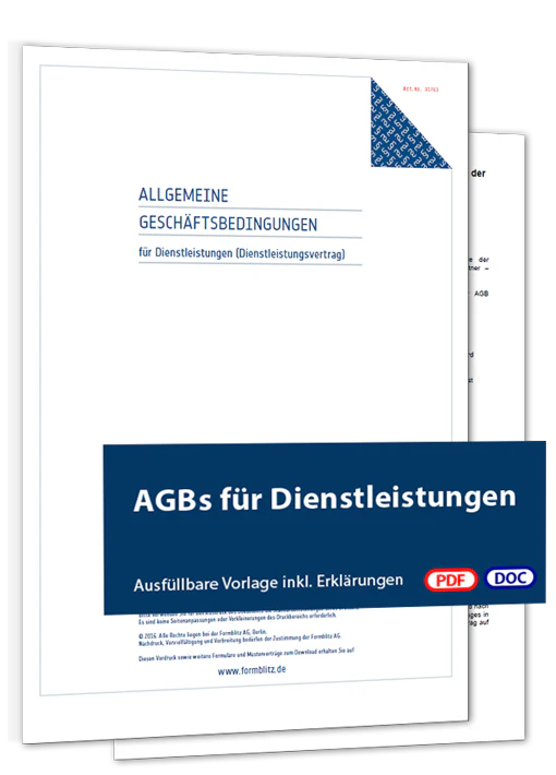 Allgemeine Geschäftsbedingungen für Dienstleistungen - Mustervorlage