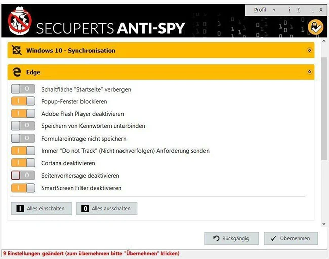 Anti-Spy für Windows 10 - Image 5