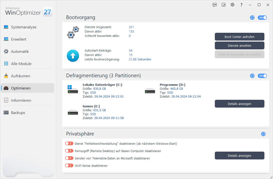 Ashampoo WinOptimizer 27 - Image 10