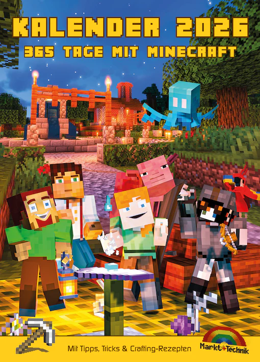 Kalender 2026 DIN A4 - 365 Tage mit Minecraft