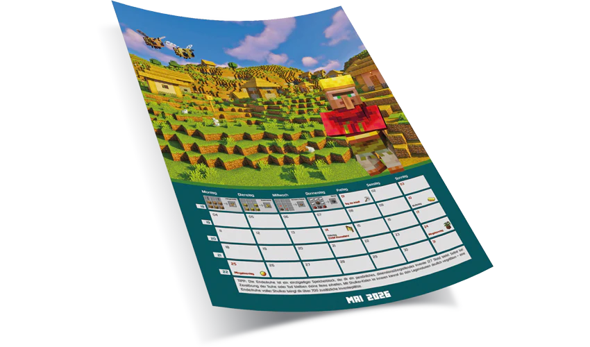 Kalender 2026 DIN A4 - 365 Tage mit Minecraft - Image 4