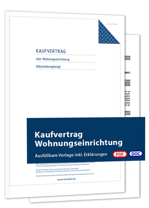 Kaufvertrag Wohnungseinrichtung - Mustervorlage