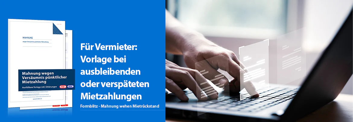Mahnung wegen Versäumnis pünktlicher Mietzahlung - Mustervorlage - Image 4