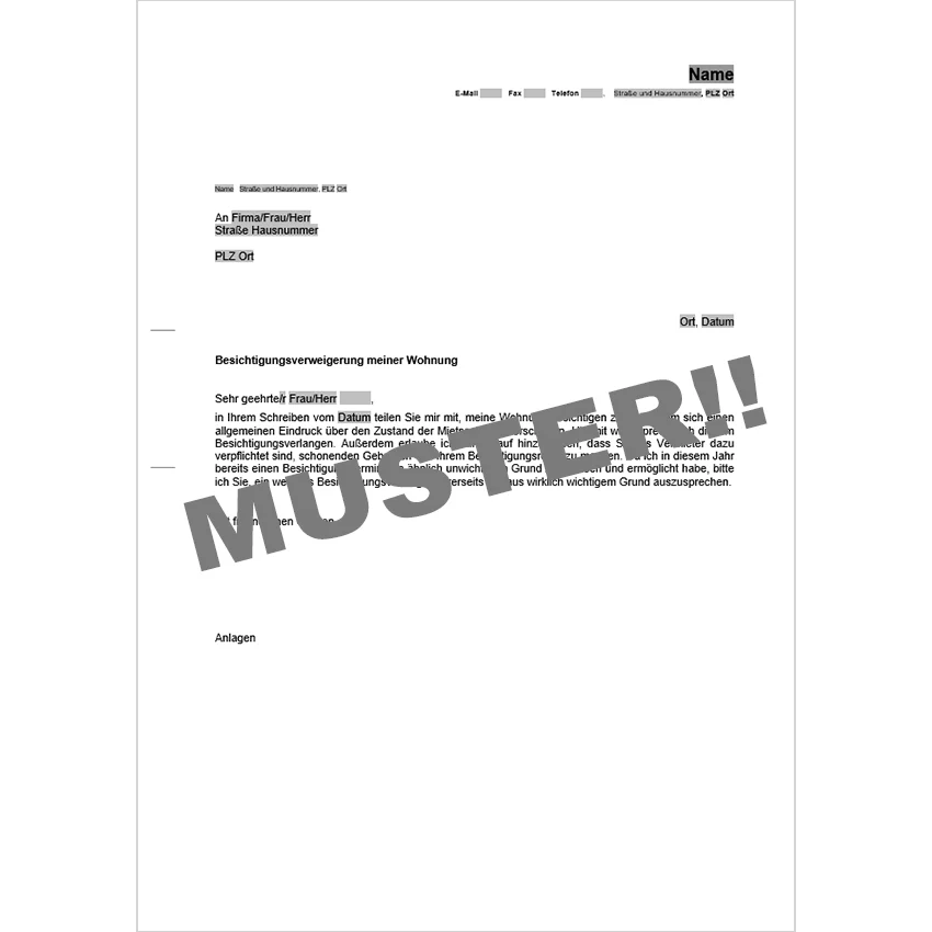 Stressfrei mieten - Mustervorlagen - Image 6