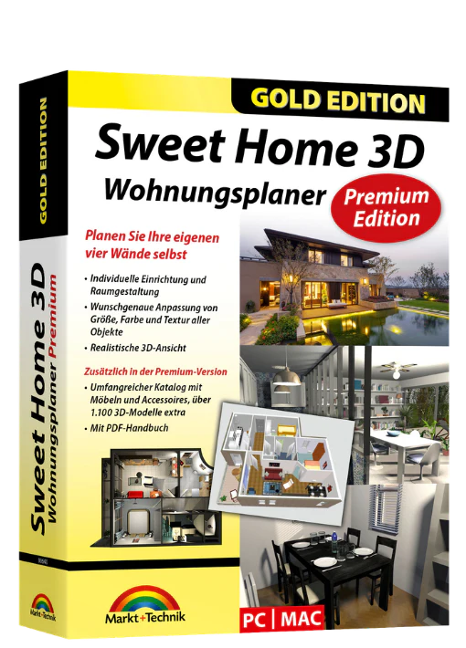Sweet Home 3D Haus, Wohnung und Gartenplaner - Premium Edition