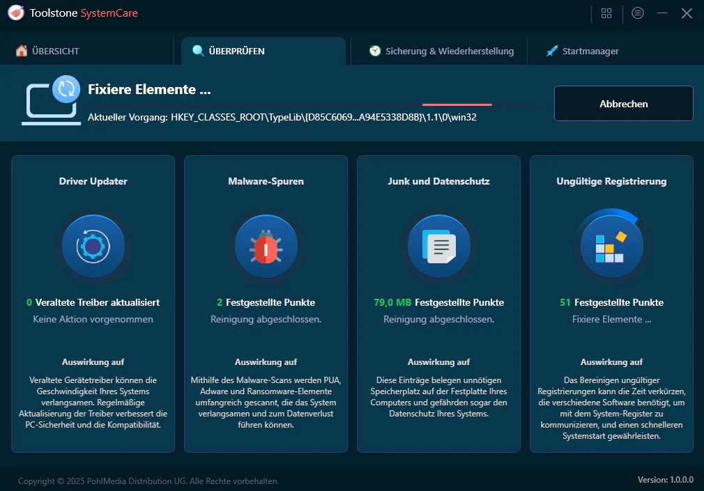 Toolstone SystemCare - 1-Jahres-Lizenz - Image 3