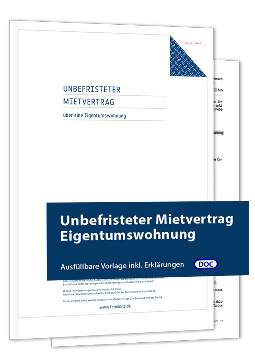 Unbefristeter Mietvertrag Eigentumswohnung - Mustervorlage