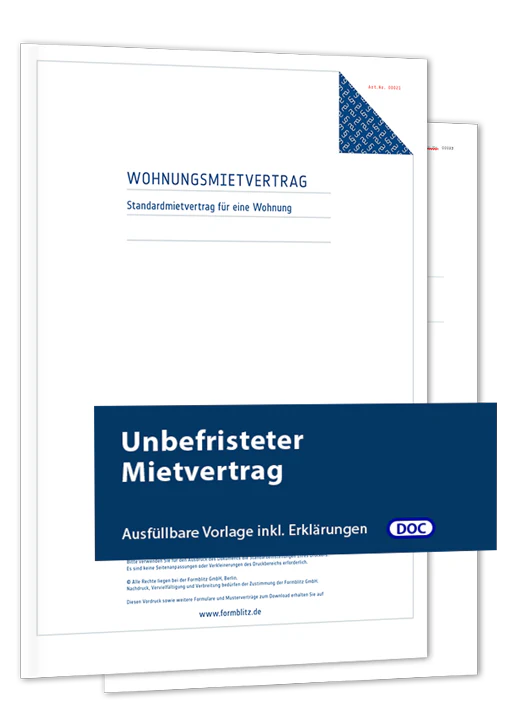 Unbefristeter Mietvertrag - Mustervorlage