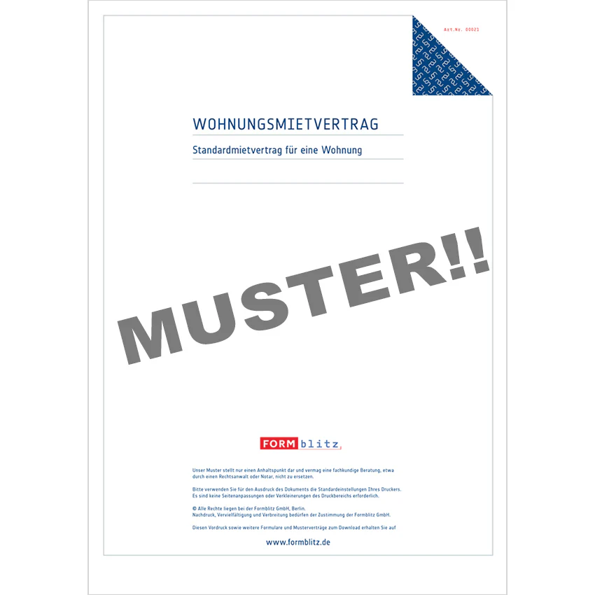 Unbefristeter Mietvertrag - Mustervorlage - Image 3