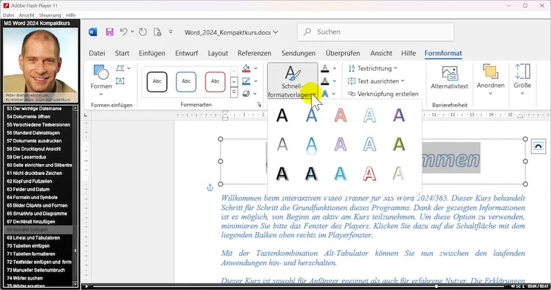 Video Lernkurs für Word 2024 / 2021 und 365 - Image 10