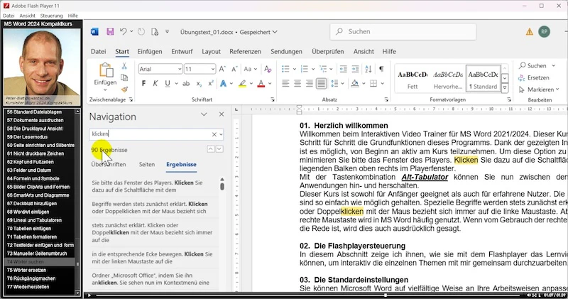 Video Lernkurs für Word 2024 / 2021 und 365 - Image 12