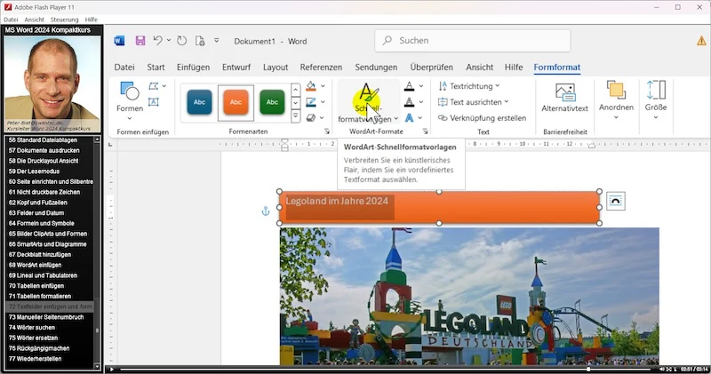Video Lernkurs für Word 2024 / 2021 und 365 - Image 3